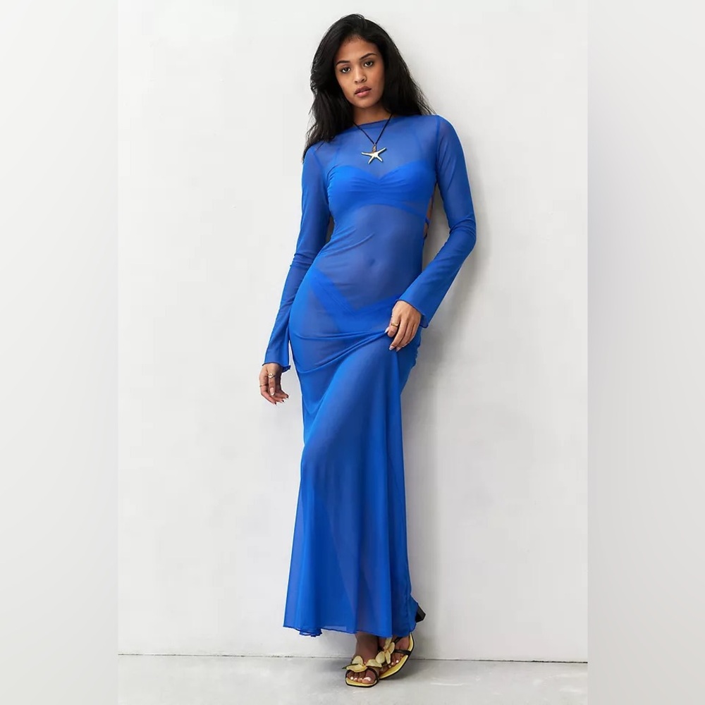 Jaded London Ziva Sheer Maxi Beach Dress